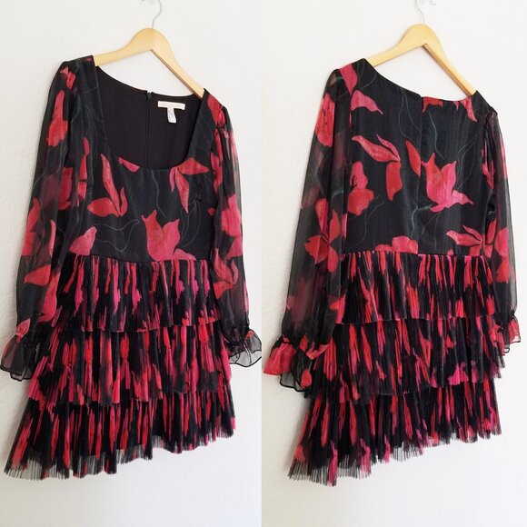 Hutch Black and Red Floral Mini Dress - Picture 14 of 16